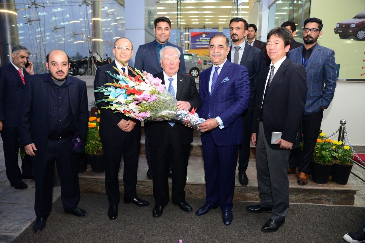 Mr. Osamu Suzuki Chairman Suzuki Motor Corporation Japan visited Central Motors